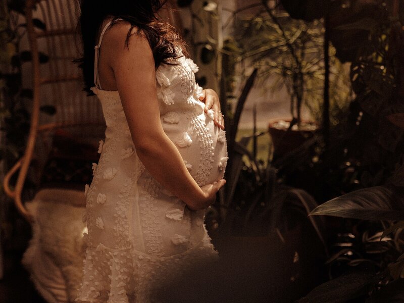Pregnant mother during a lifestyle maternity photography session