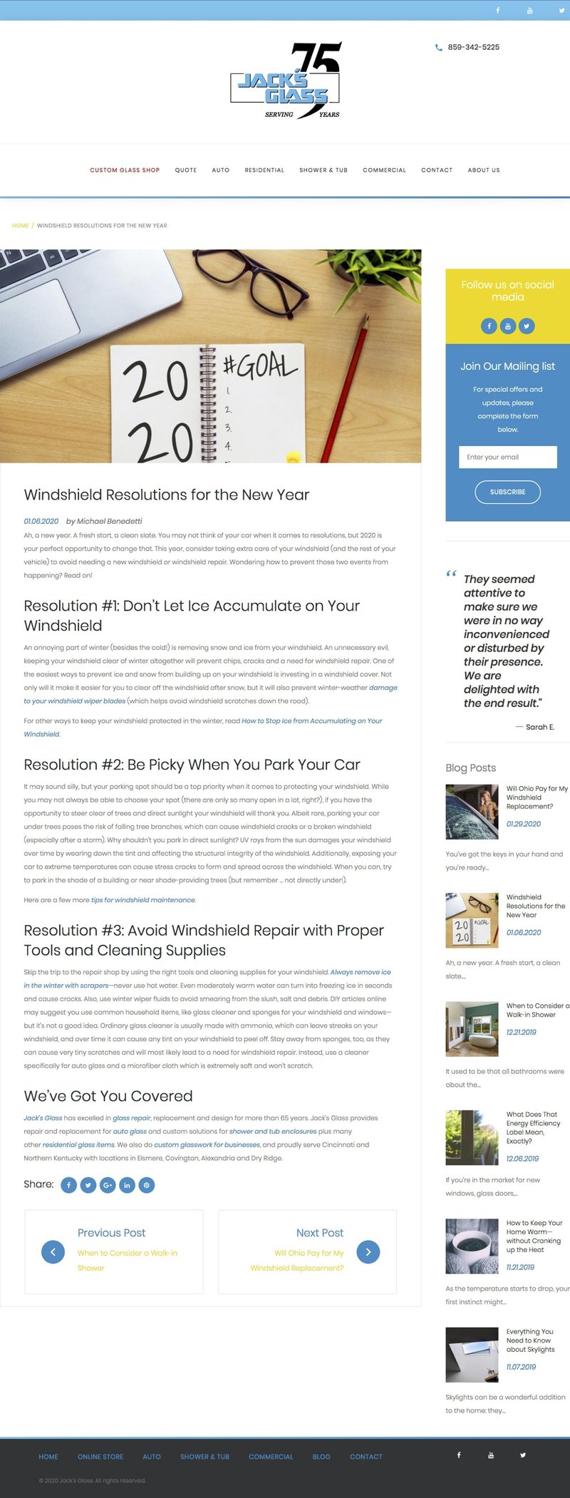 Windshield Resolutions for the New Year - Jack's Glass - jacksglassshop.com