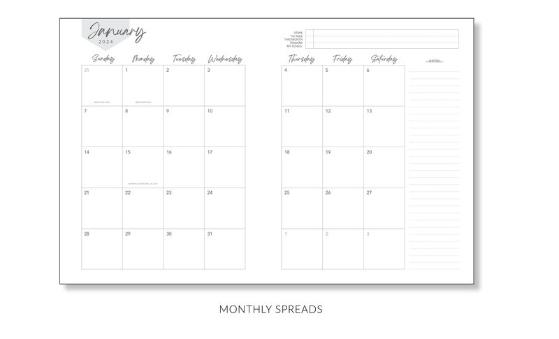 Monthly Spreads Gallery