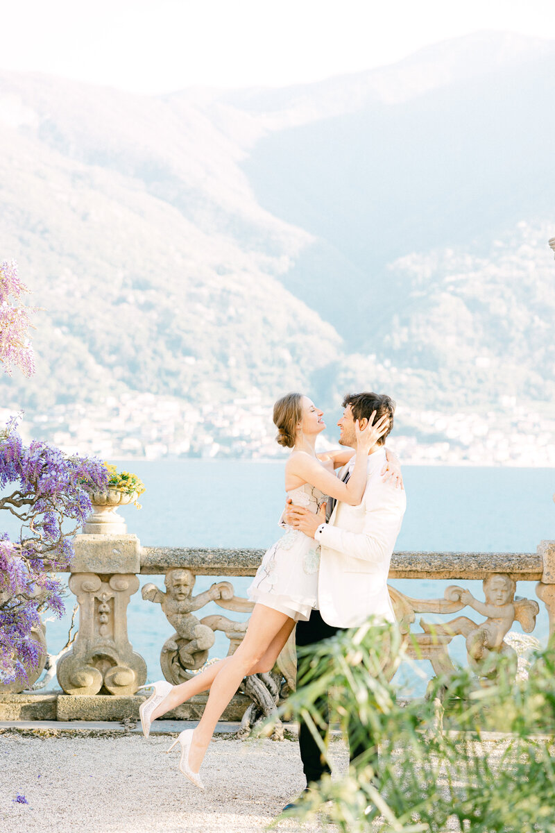 Lake Como, Italy Wedding at Villa del Balbianello in the summer fine art photography by  Chelsey Black Photography