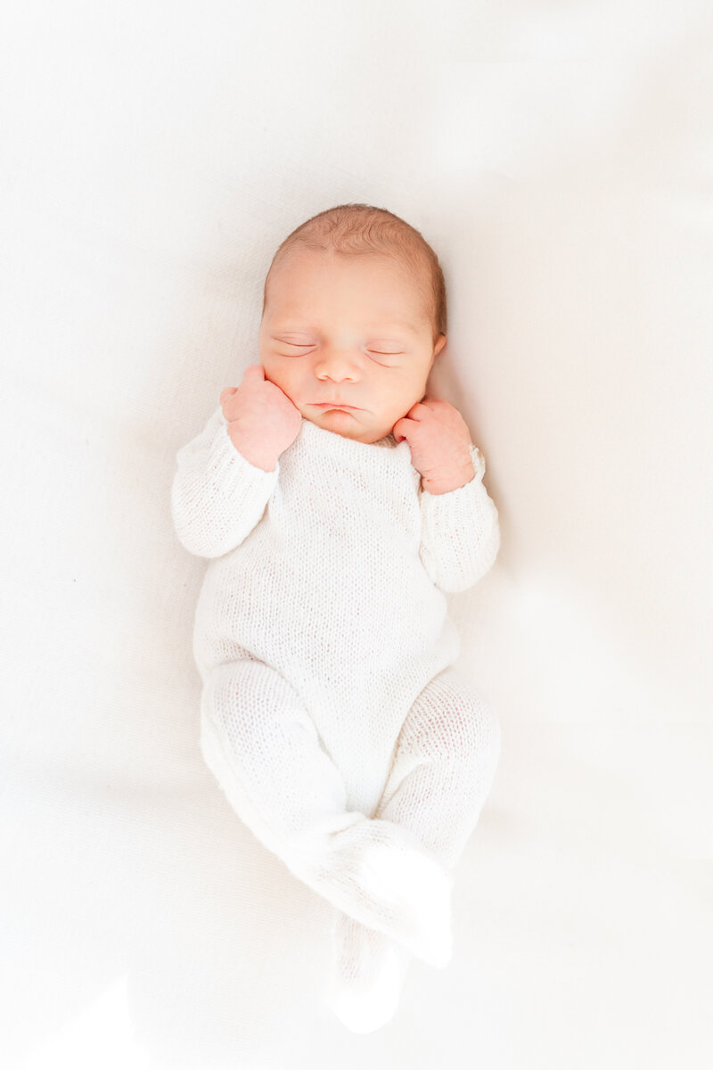 Portrait of newborn baby boy by Chattanooga newborn photographer Kelley Hoagland