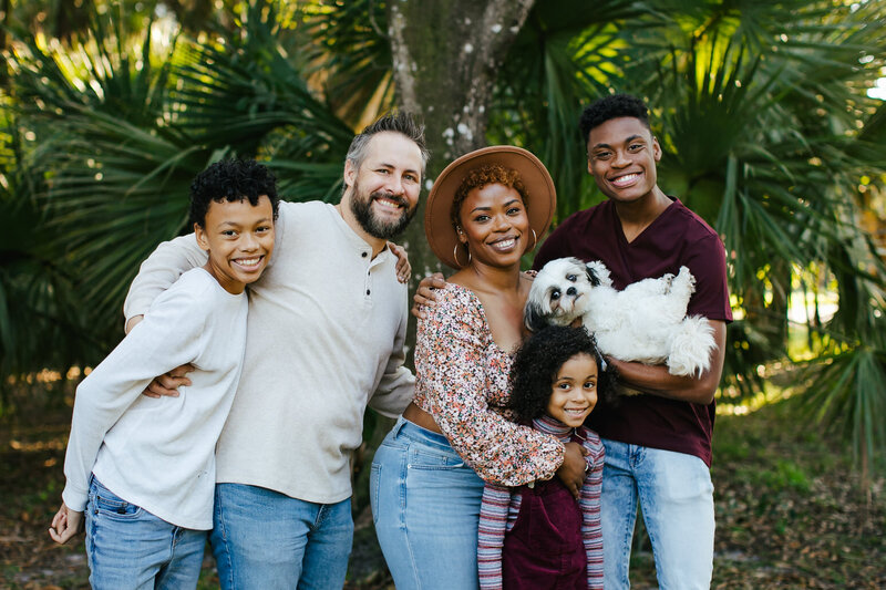 Gorgeous Family all smiling for their Lifestyle Portraits in St Pete Fl