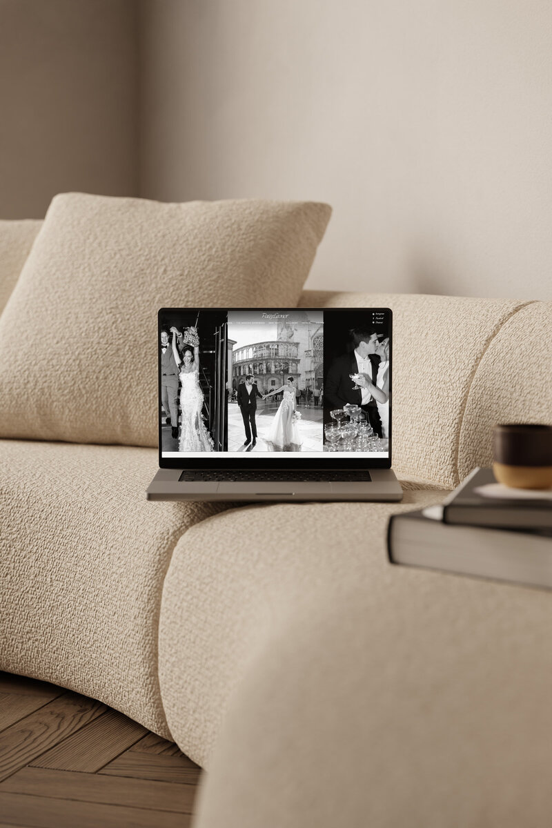 Custom Showit website design and branding for photographers and wedding professionals, crafted to elevate your online presence and attract ideal clients.