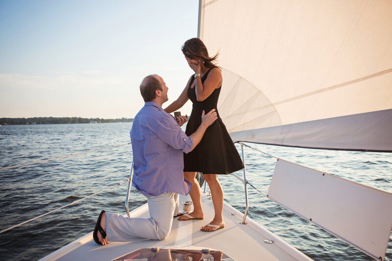 Annapolis sailboat proposal photos by Maryland photographer, Christa Rae Photography