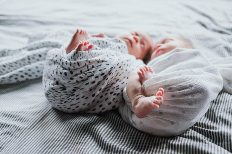 Newborn baby twins