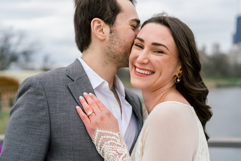 Chicago Jewish Wedding couple with wedding ring taken by Eliana Melmed Photography