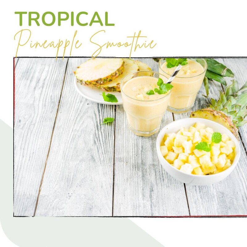 Tropical pineapple smoothie