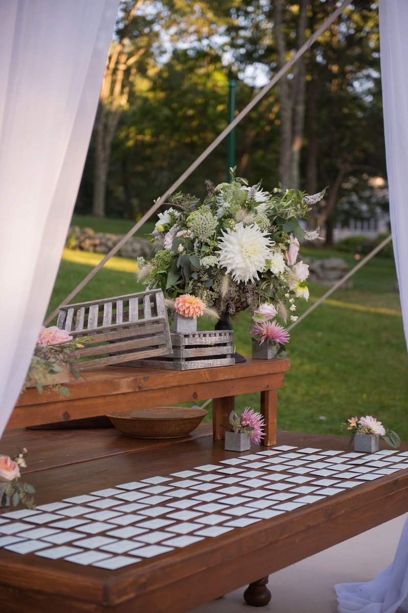 Clear top tented home wedding in Washington, Connecticut