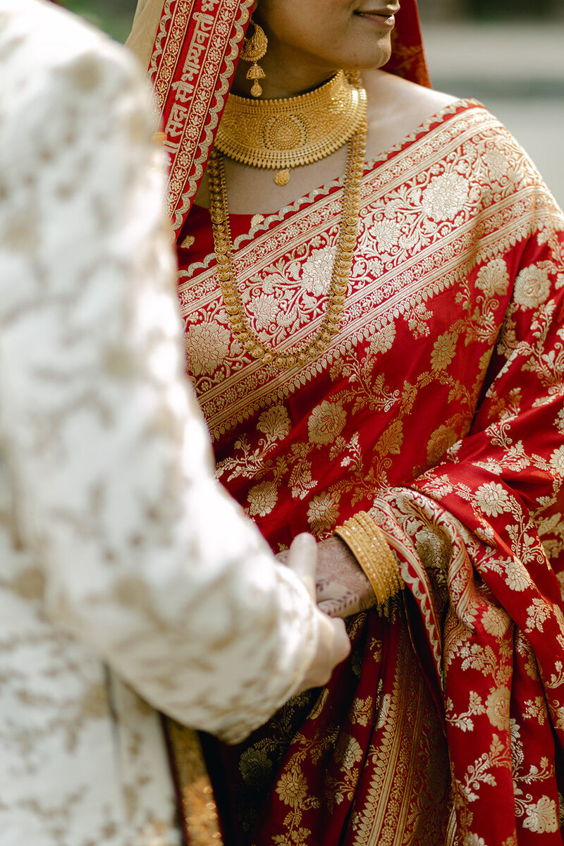 fusion couple indian wedding jewelry attire-michell scott photography