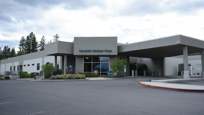 Image of the front of Fairchild Medical Clinic in Yreka. Taken in 2020