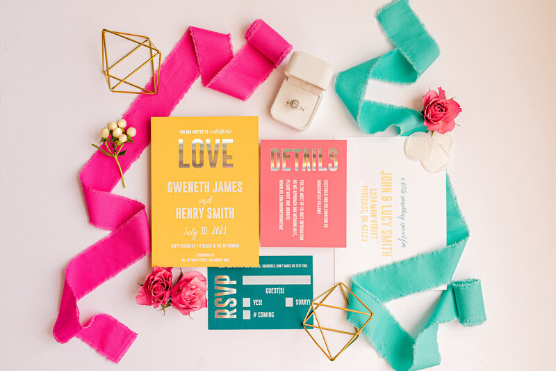 Colorful and Vibrant Wedding Invitation Template