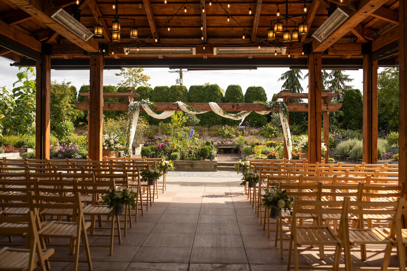 willows lodge patio and garden wedding ceremony venue