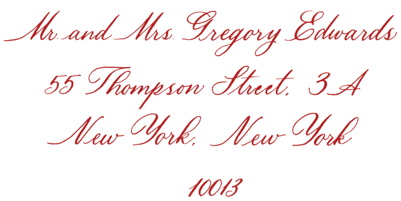 Lafayette Calligraphy Style- Christmas Red