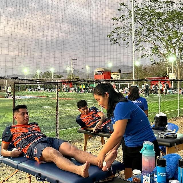 Deanha providing expert physiotherapy and rehabilitation services, helping clients recover mobility and manage pain effectively.