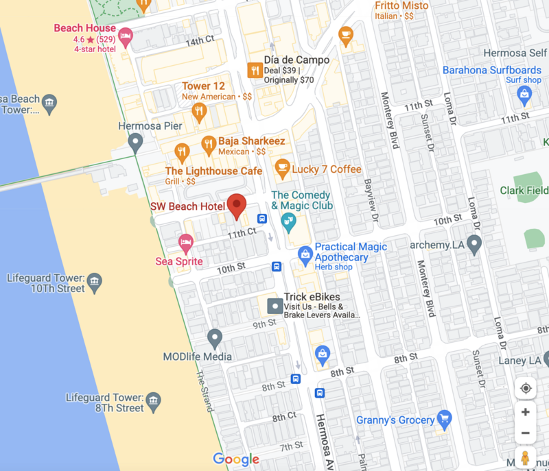 Google Map Location of SW Beach Hotel