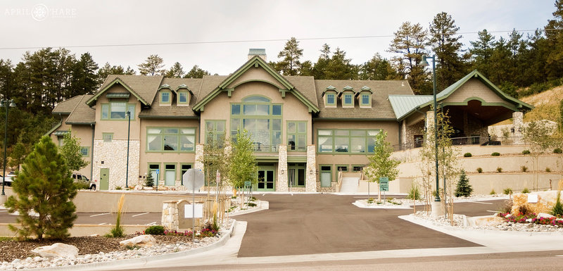 Castle Pines wedding venue photographed from the street in Castle Pines in Colorado