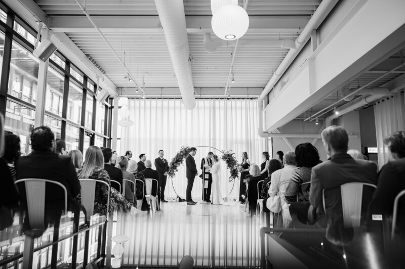 Bride and groom get married at Greenhouse Loft in Chicago