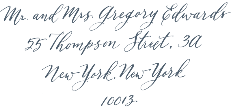 Magnolia Calligraphy Style- Deep Dusty Blue