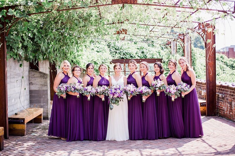 purple dresses by Knoxville Wedding Photographer, Amanda May Photos