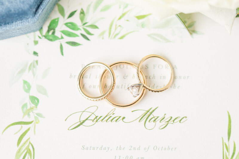 Wedding Rings on a invitation by Norfolk Wedding Photographer Vinluan Photography
