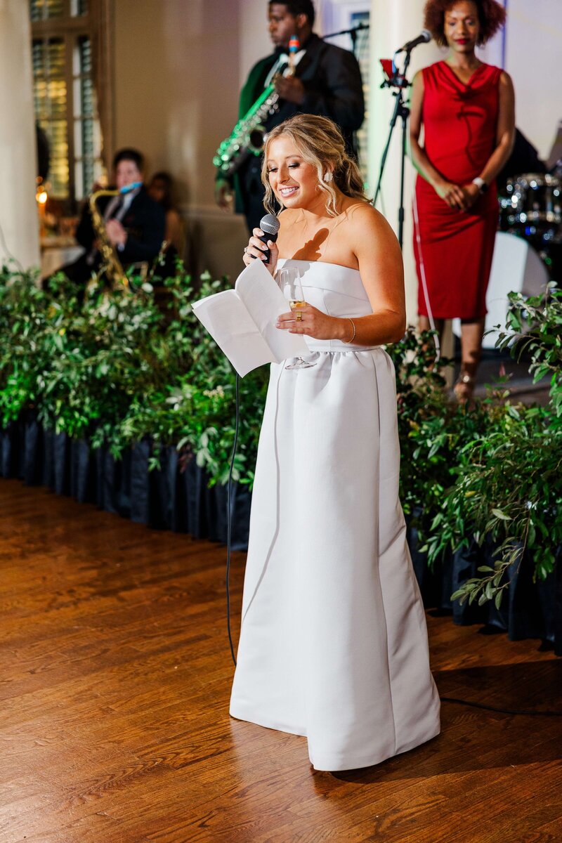 MOH toast at reception by knoxville wedding photographer