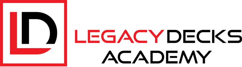 Legacy Decks Academy logo. 