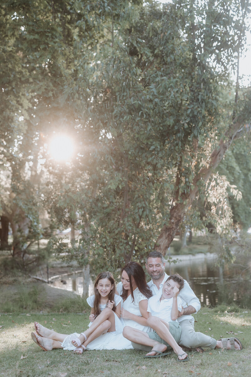 family photoshoot on beach in perth