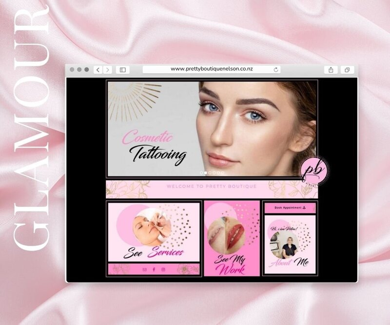 Pink-glamour-beauty-website-by-Styled-Web-Design