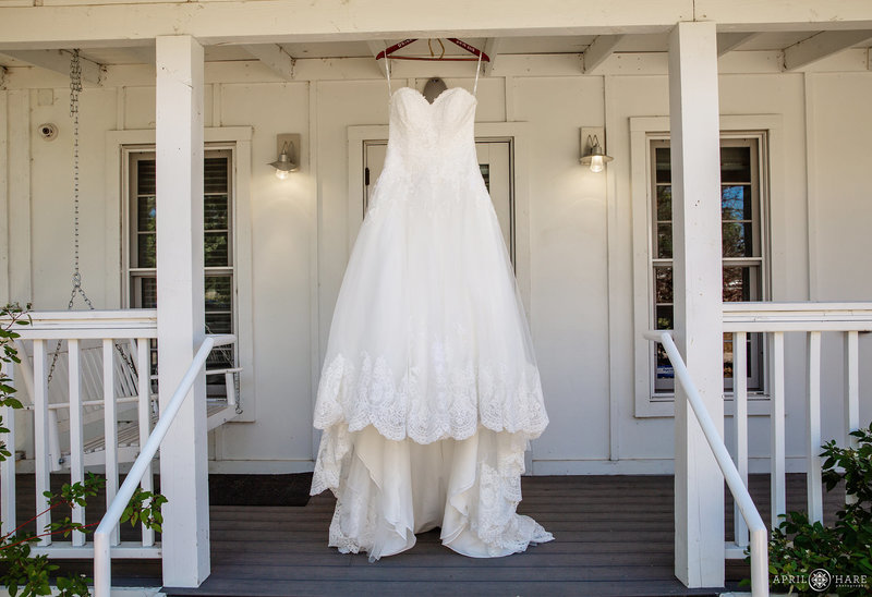 Wedding Dress at Bridal Cottage at The Barn at Raccoon Creek in Littleton CO