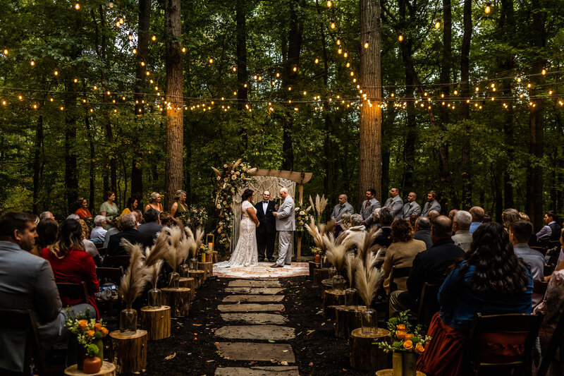Magical outdoor wedding ceremony at Deer Creek Preserve, Maryland Wedding Photography