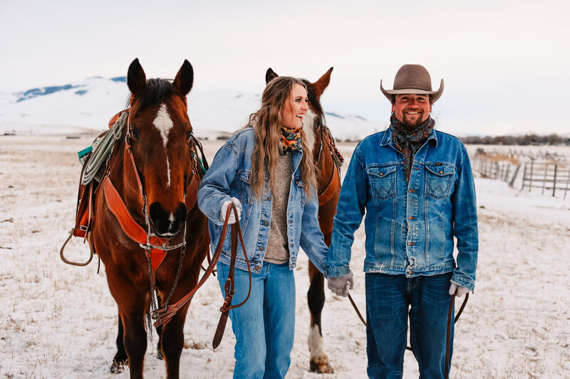 Adorable Cowboy Couple in Montana