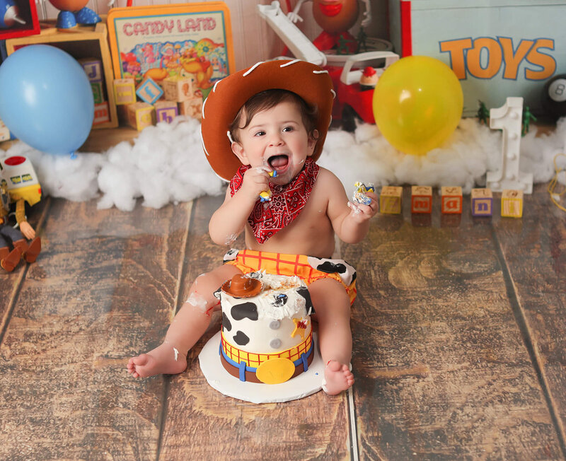Awesome toy story first birthday set up