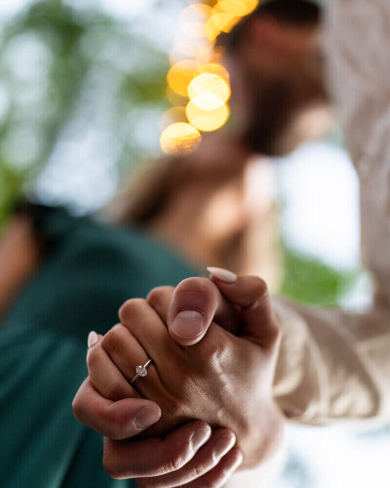 couple's hands close up by georgia proposal photographer