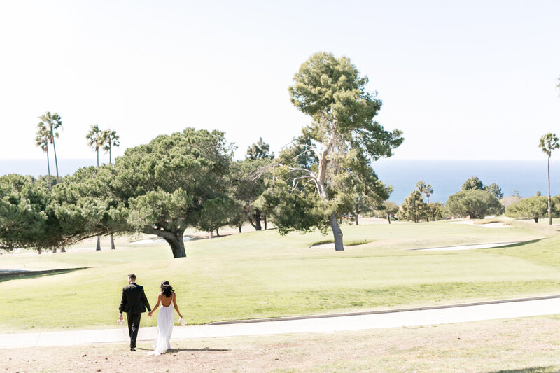 Destination wedding on the coast of California