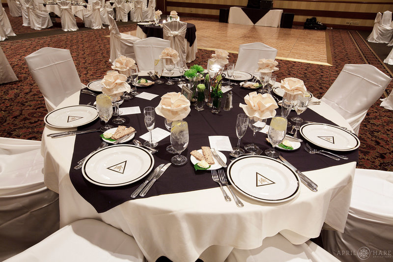 Wedding-Reception-Table-set-up-for-Dinner-at-Denver-Athletic-Club