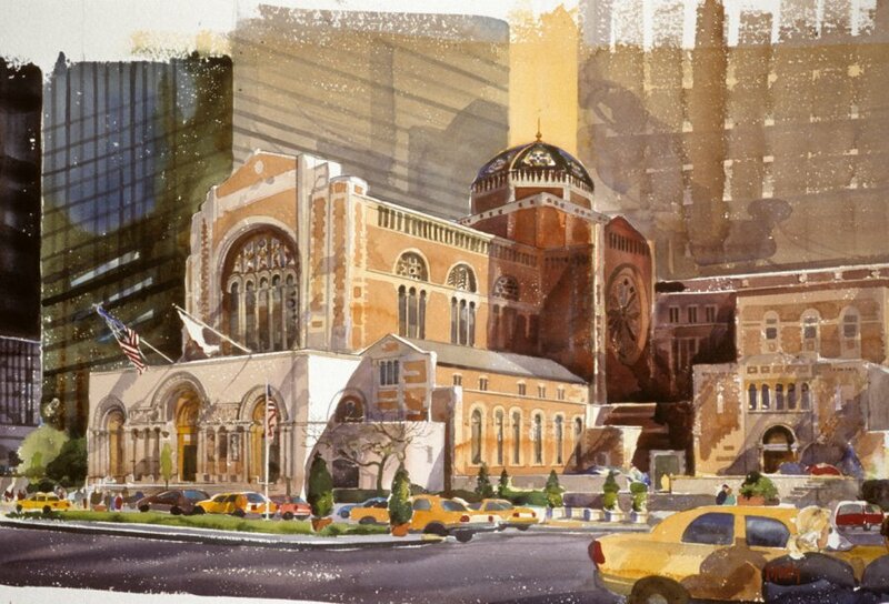 Watercolor of St. Barts in NYC