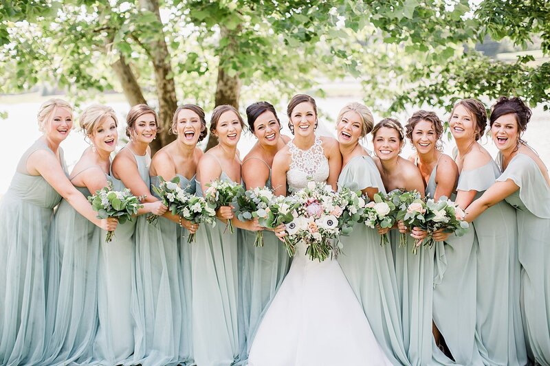 bridal party by Knoxville Wedding Photographer, Amanda May Photos