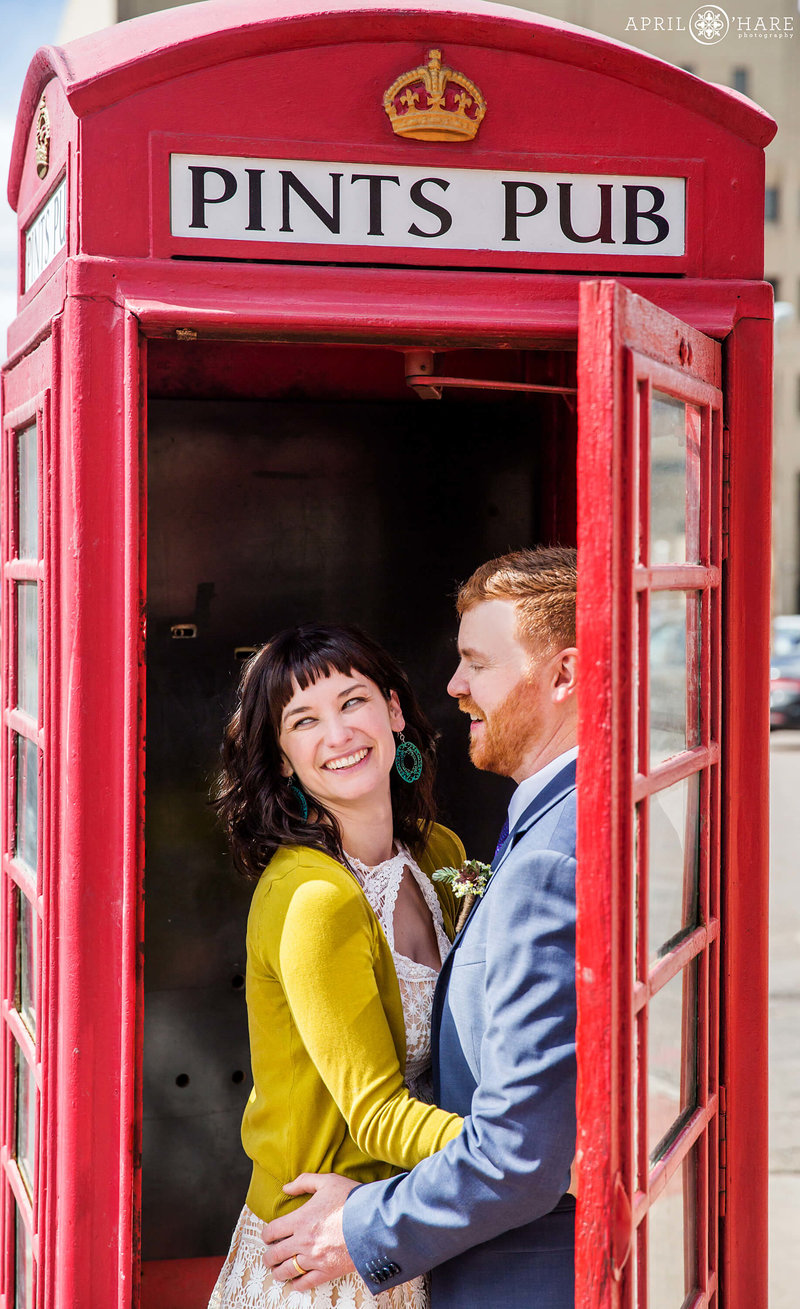Pints-Pub-Red-British-Phone-Booth-Denver-Courthouse-Wedding-Photography