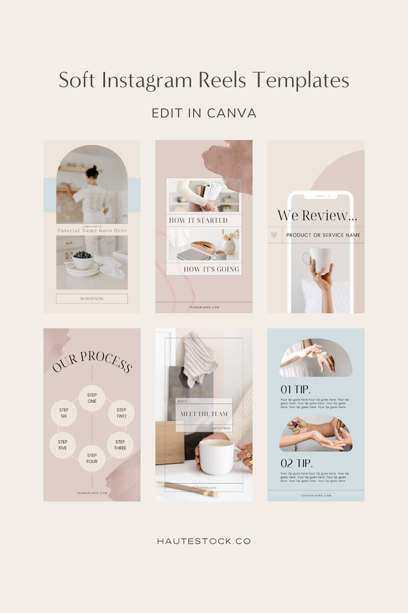 Soft Instagram Reels Templates for any niche
