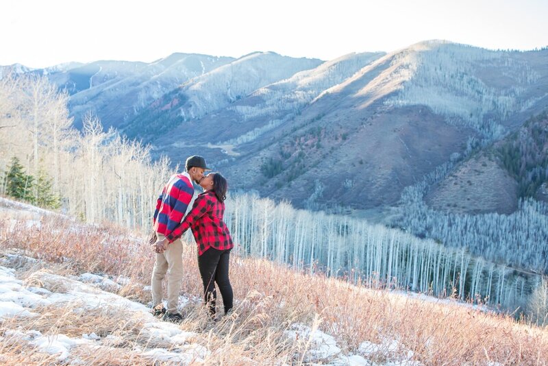 Proposal photography in Snowmass along the Ditch Trail in Colorado