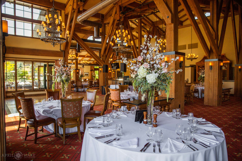 The Clubhouse at Frost Creek is a beautiful wedding reception venue in Vail, Colorado