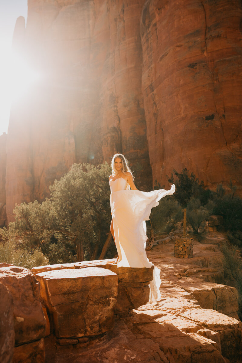 Photo of the lovely bride in Sedona