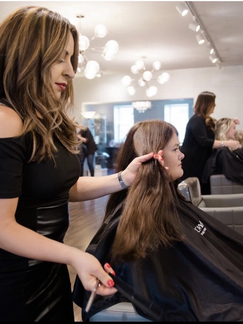 Experience the magic of balayage hair color at our top-rated salon in Philadelphia. Elevate your look with our expert techniques.