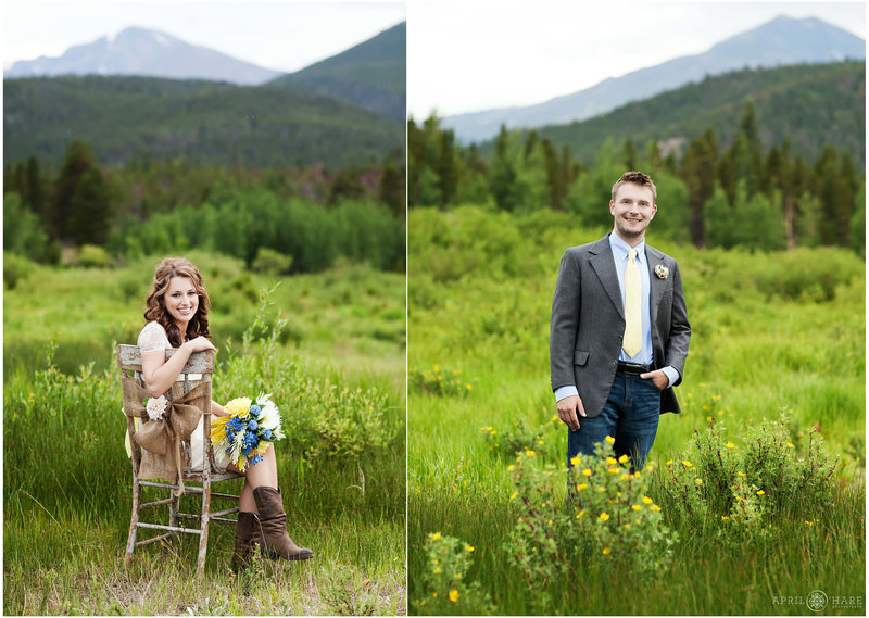 Gorgeous wedding photos of a couple at their Lily Lake wedding in Estes Park
