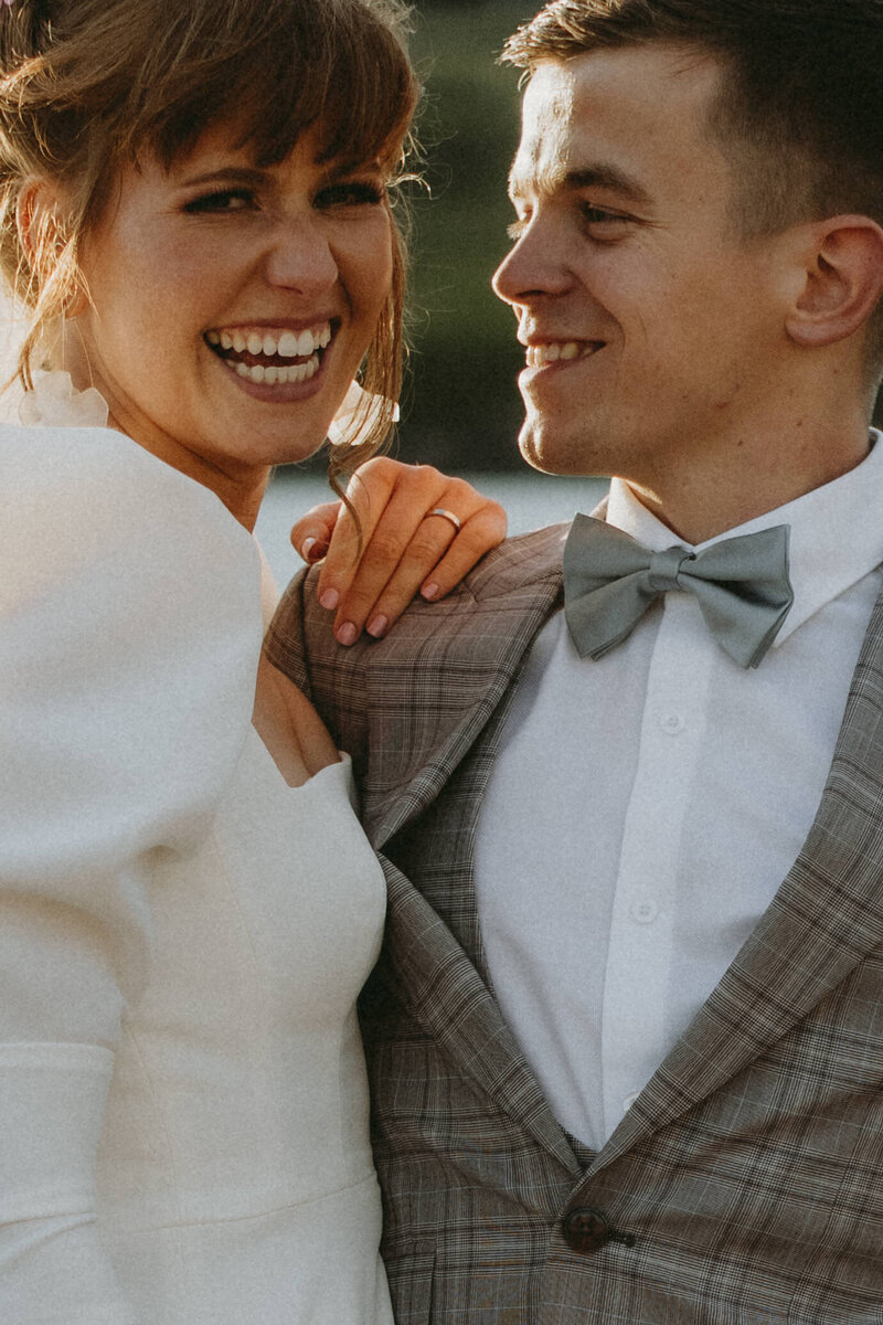 bride and groom portrait
