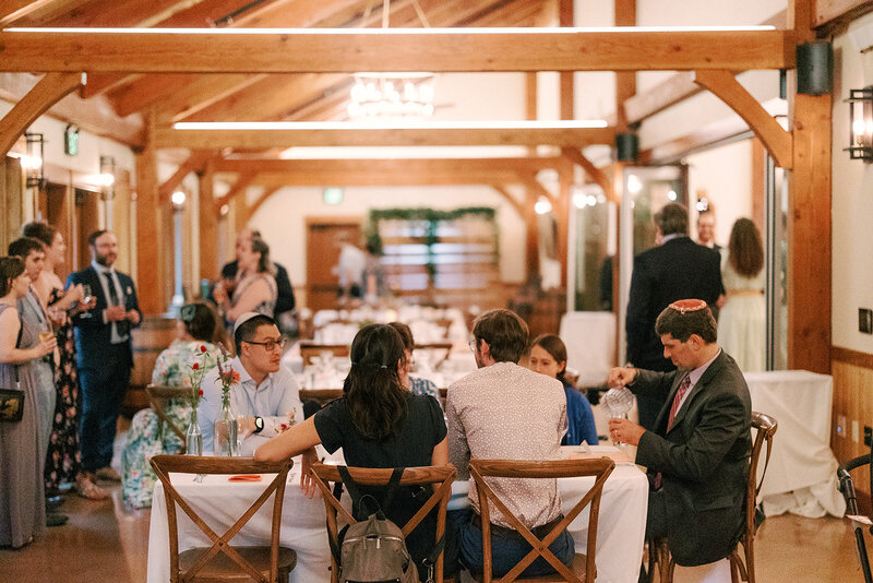 guests seating in the barn
