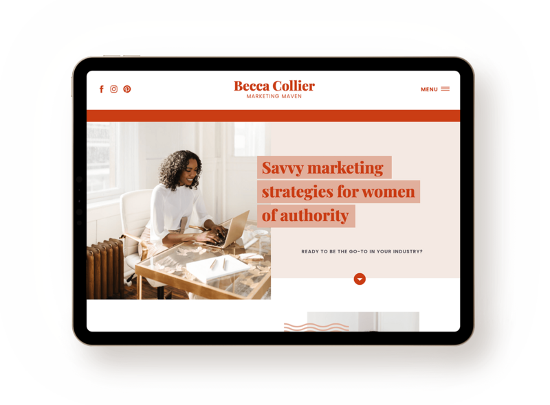Becca Showit website template for podcasters
