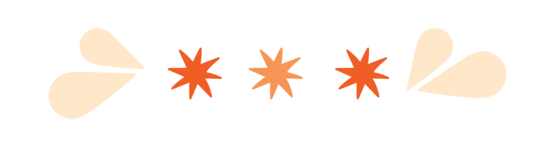 Retro Orange Star Divider Graphic