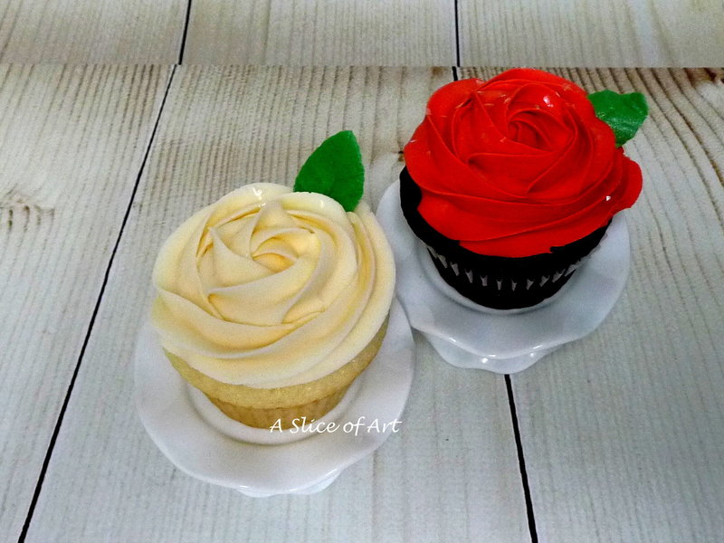 rose swirl cupcakes