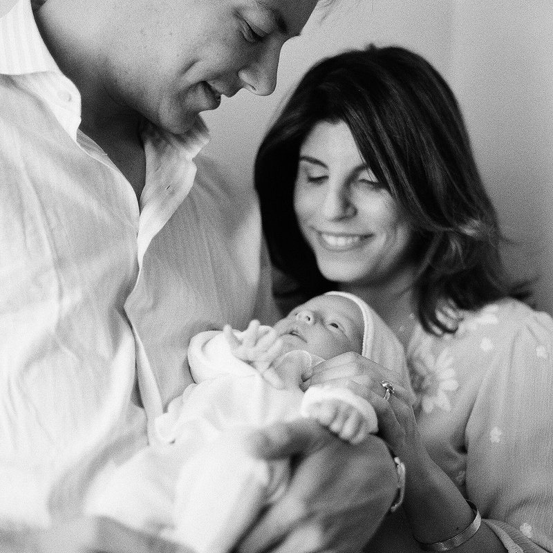 Pittsburgh In Home Black and White Film Newborn Photography by Tiffany Farley